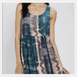 Tie-Dye Sleeveless Babydoll Dress by Ecote from Urban Outfitters